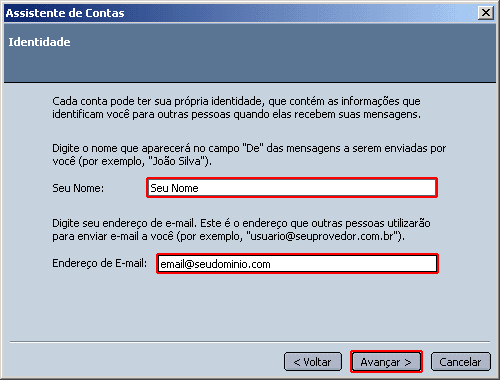 Configurao de email no Netscape